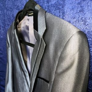 Men's Shiny Silver Suit